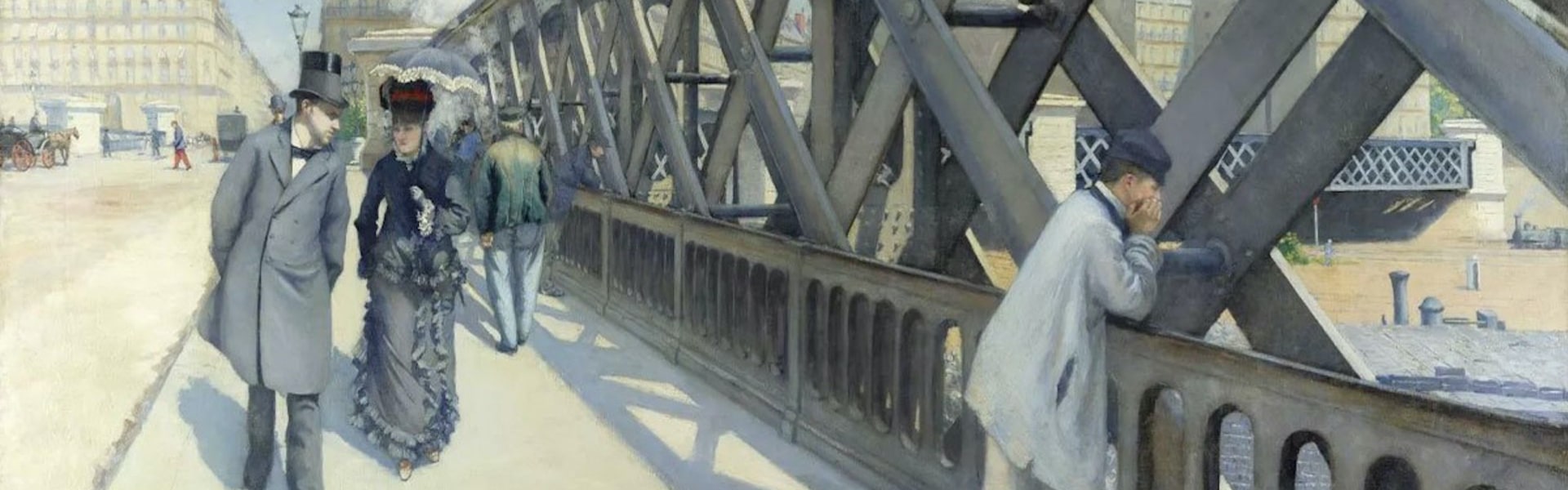 tableau "le pont de l'europe "de gustave caillebotte exposition collection oscar ghez à l'hôtel de caumont d'aix en provence