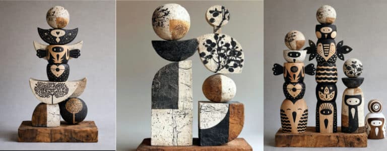 stage de réalisation d'un totem en céramique par Axelle Pérot à l'Académie Libre de Venelles pays d'Aix en Provence