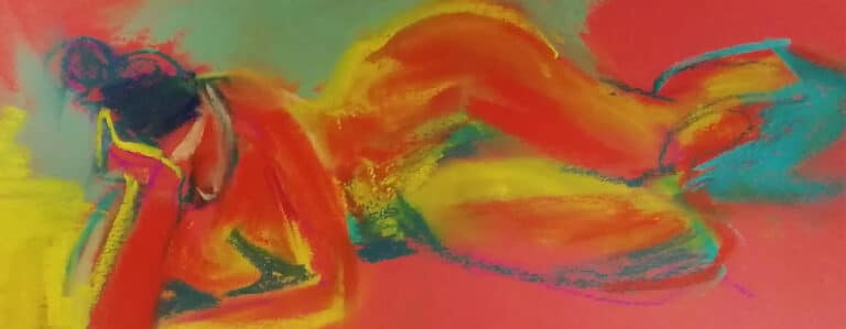 stage gilles bourgeade modele vivant nu et couleur à l'Académie Libre de Venelles en Pays d'aix en Provence